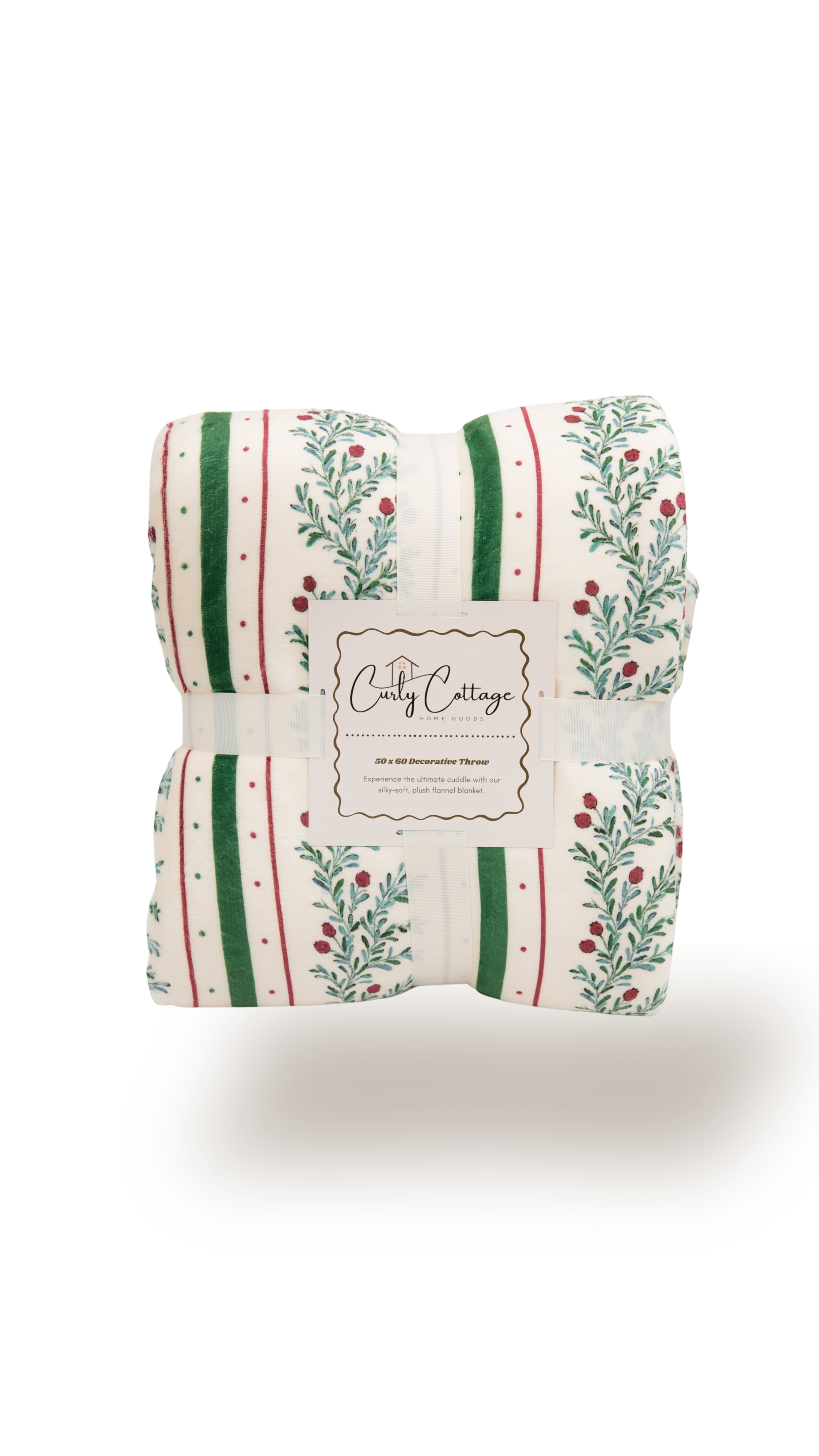 Deck the Halls | Flannel Sherpa Throw Blanket