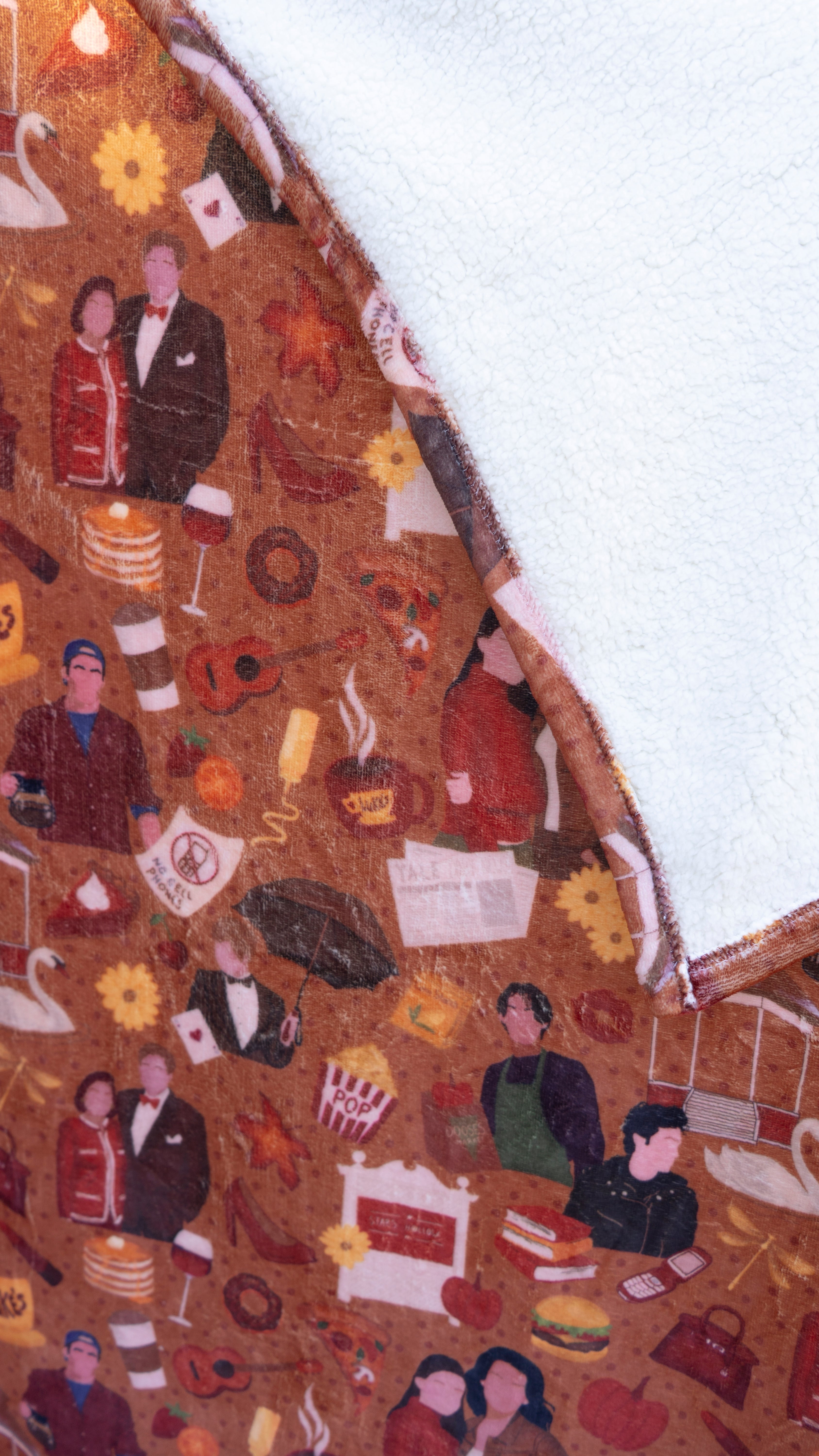 Gilmore Gals | Flannel Sherpa Throw Blanket